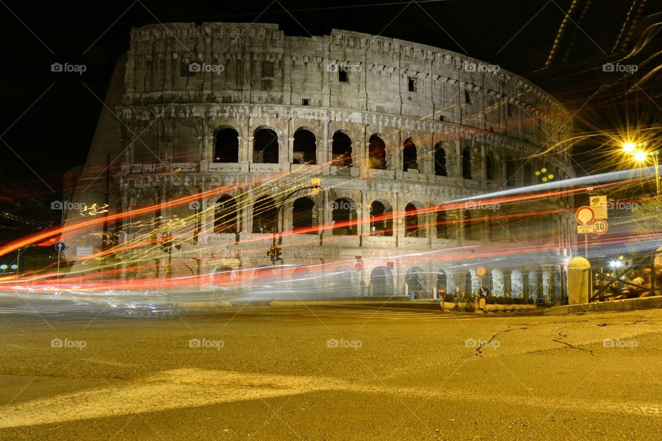 collosseum by night view Rome coliseum