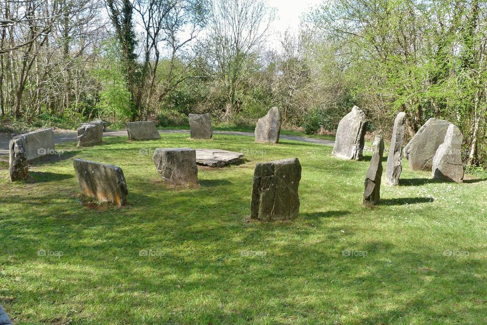 Stone circle in the green