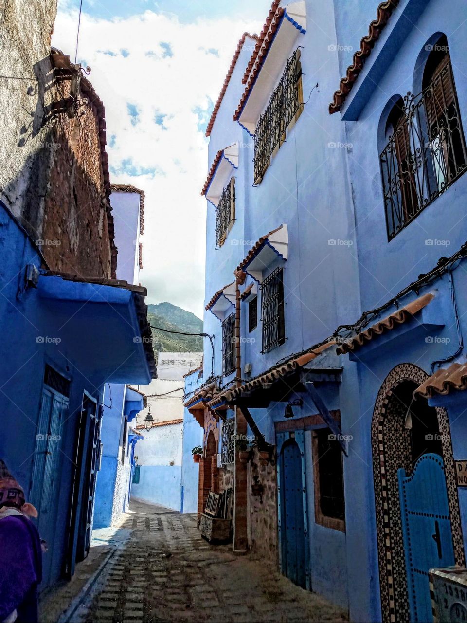 alleys of chefchaouen city in Morroco