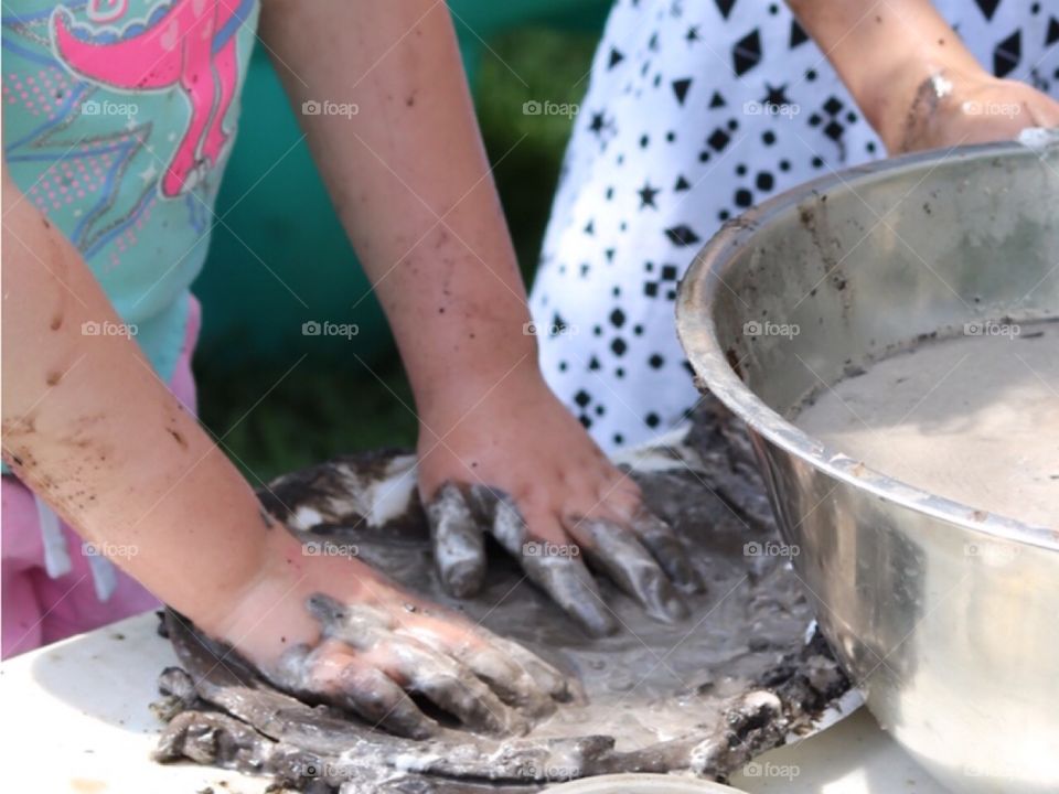 Fun, messy outdoor play make no mud pies