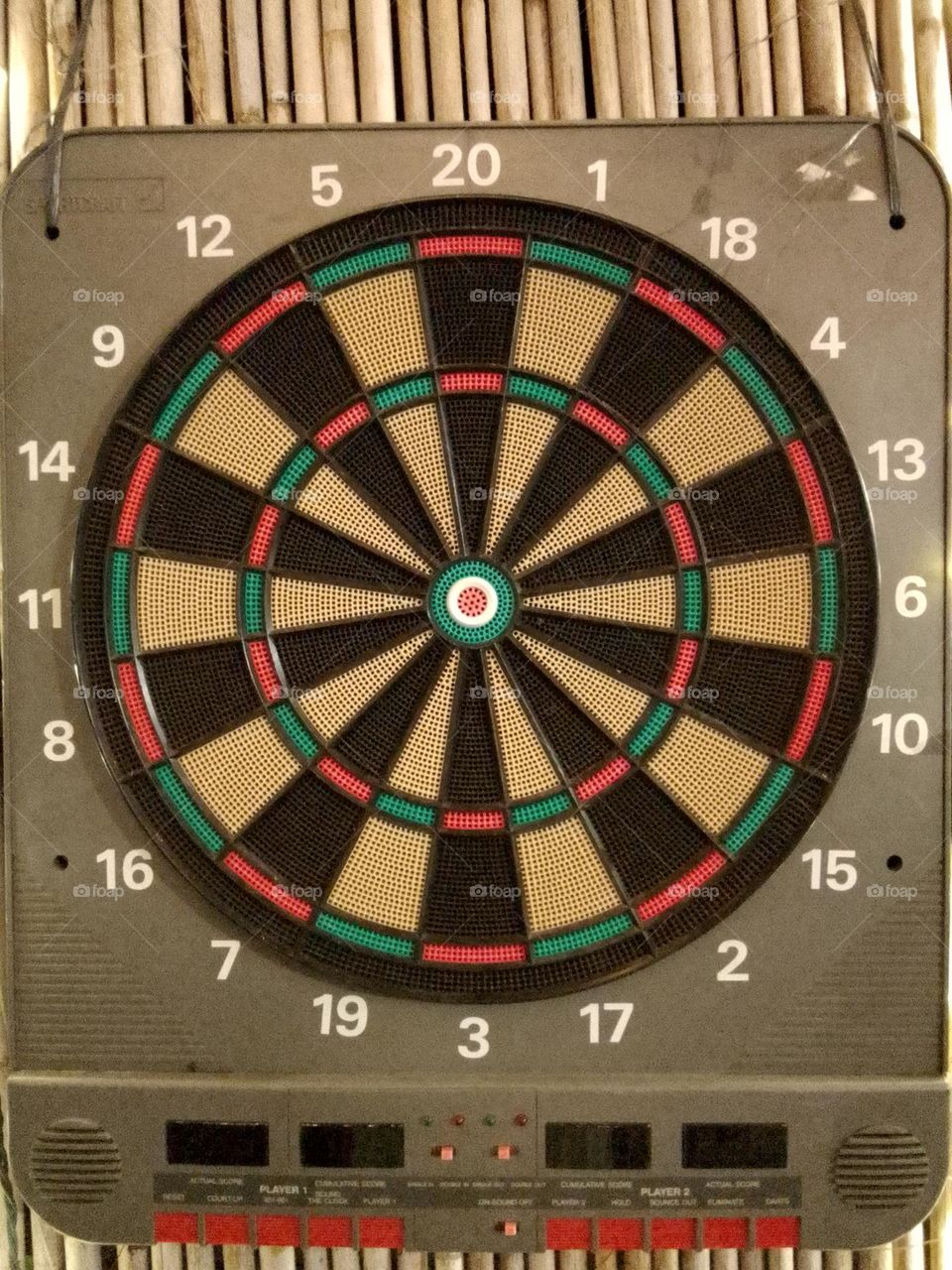 A game of darts is generally contested between two players, who take turns with the goal of bullseye
