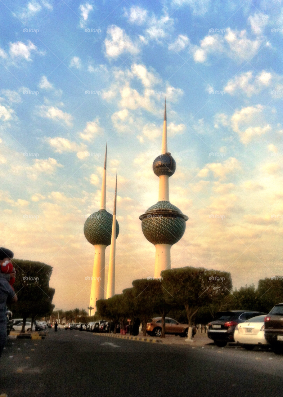 al kuwait sky blue clouds by LisAm