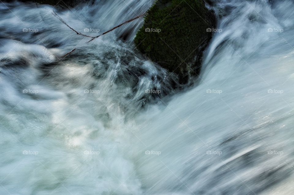 waterfall in the park in Poland