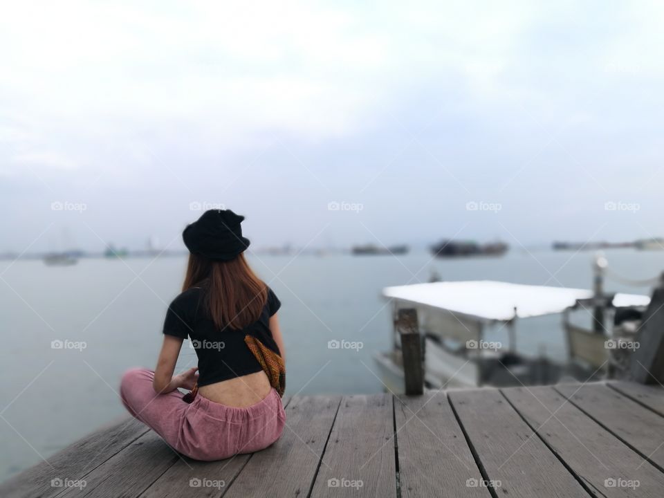 chilling at the jetty