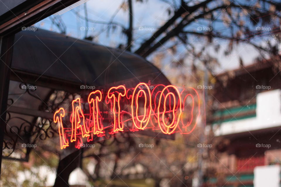 Tattoo neon sign