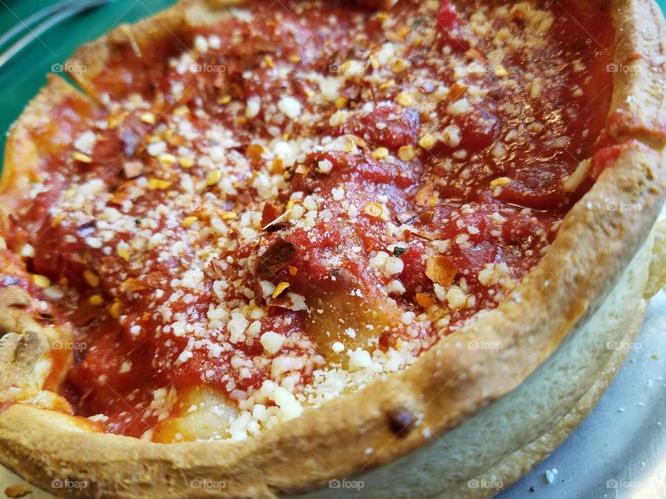 Chicago style stuffed pizza