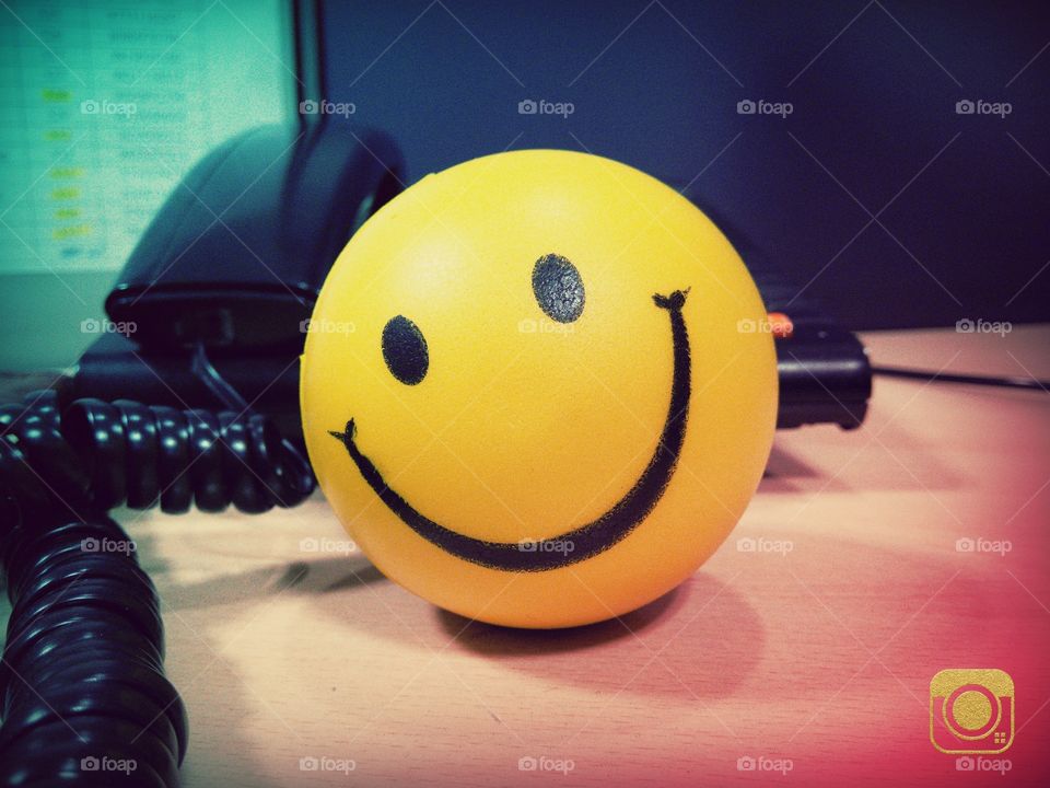 smiley at office