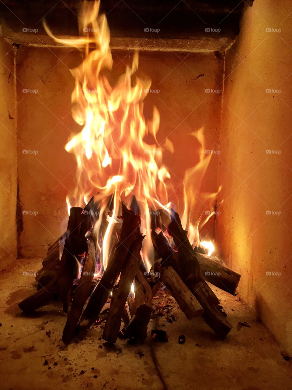 Warm and hearty fire
