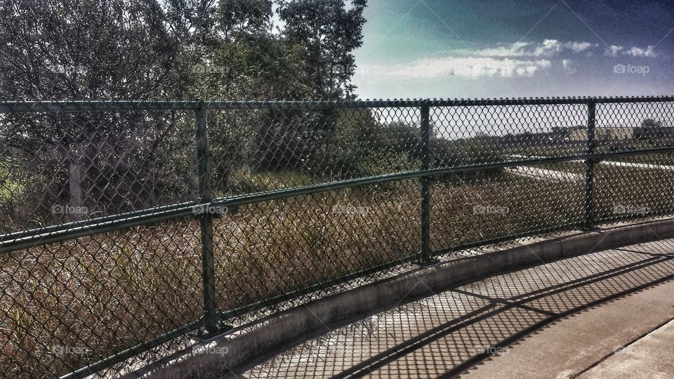 Bike Path Fence by Highway