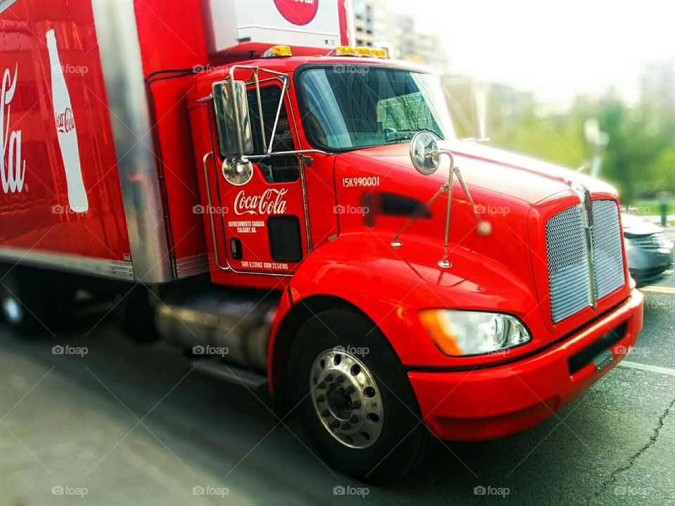Coca Cola truck. Looking shiny even when delivering