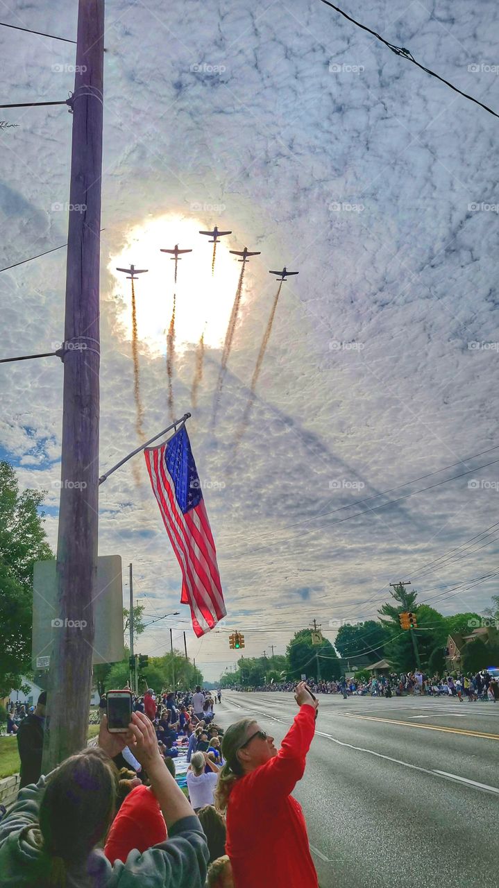 patriotic memorial day parade