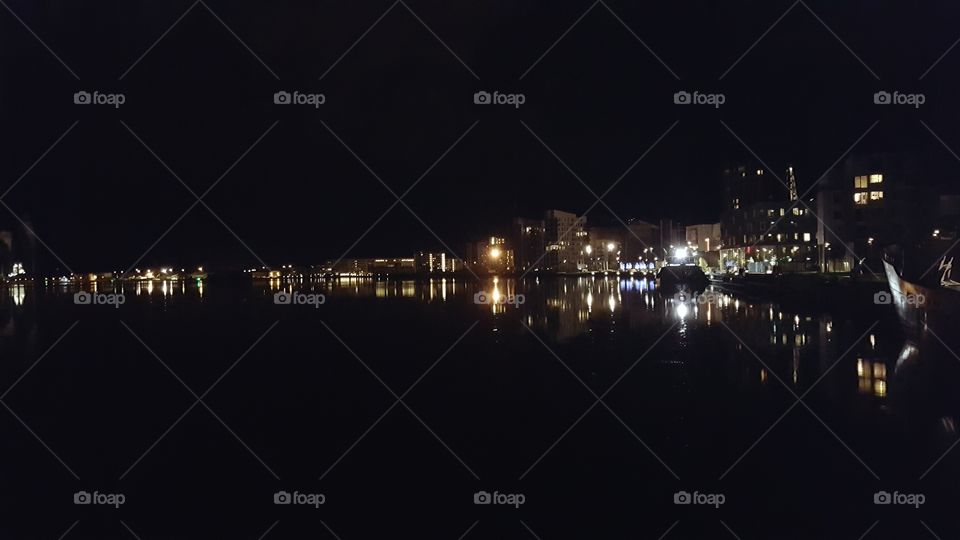 evening light at the docks