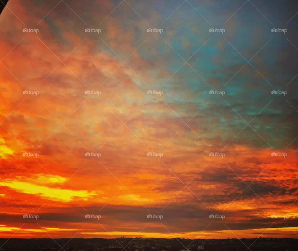 Low angle view of sky during sunset