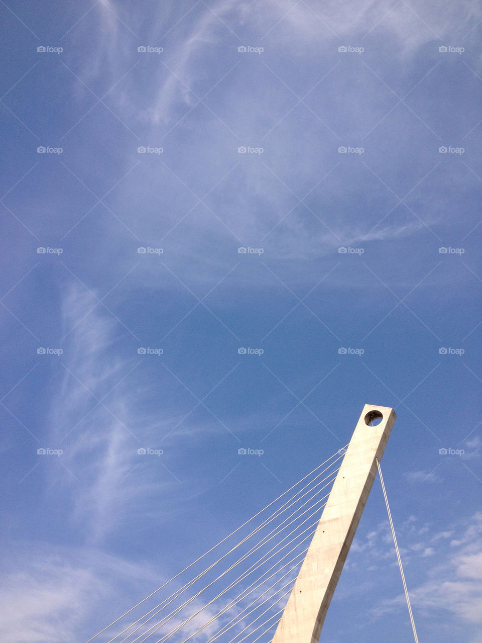 Puente de la Unidad, atirantado. Bridge in Monterrey city, Mexico