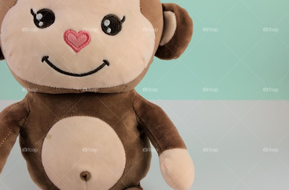 Plush monkey. Monkey doll. Gift for the day of love