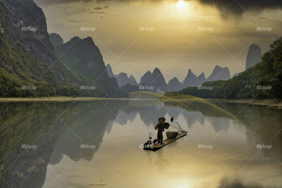 Cormorant fisherman at the Li river