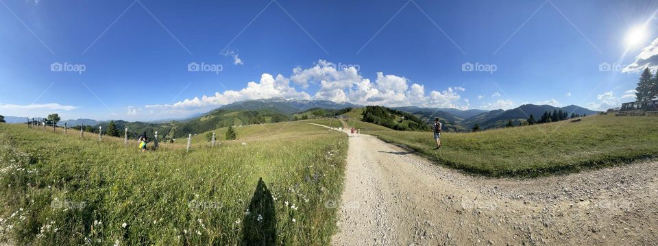 alpine landscape, Carpathian mountains in Romania