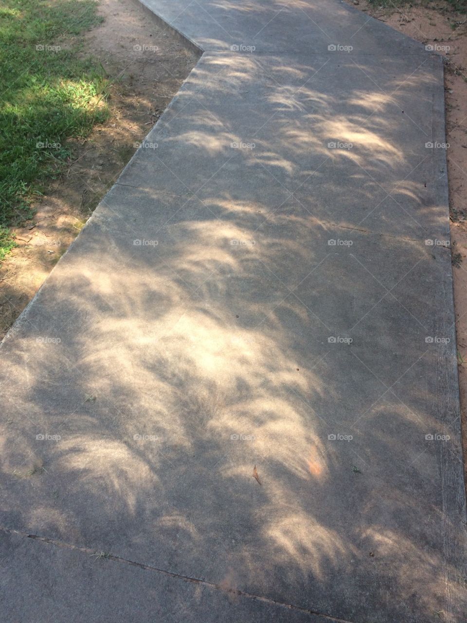 Shadows made by solar eclipse 