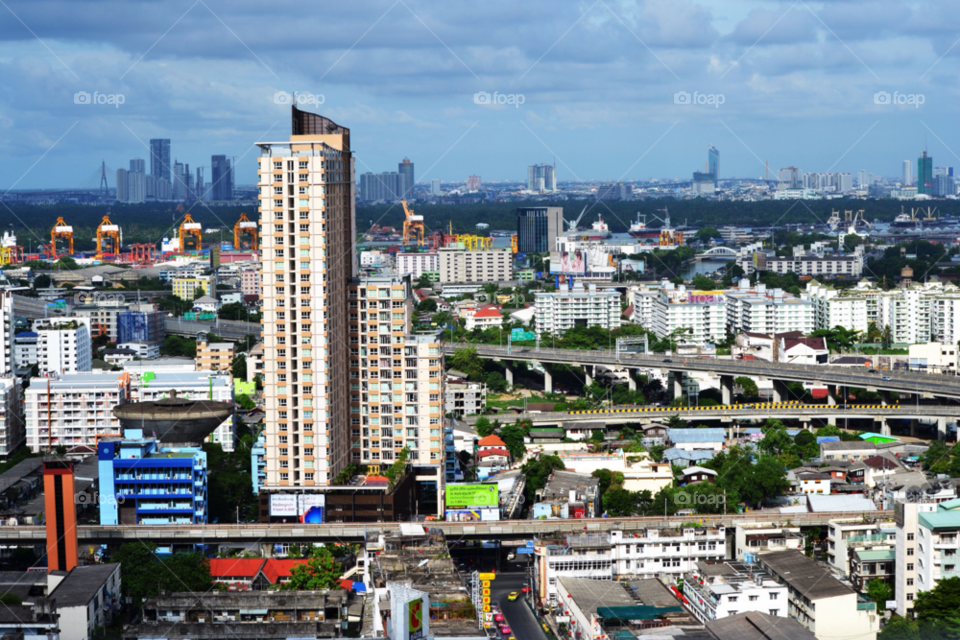 bangkok city buildings town by supong