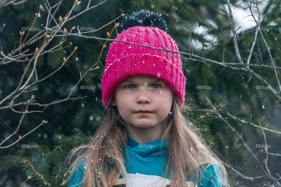 Girl with a red hat