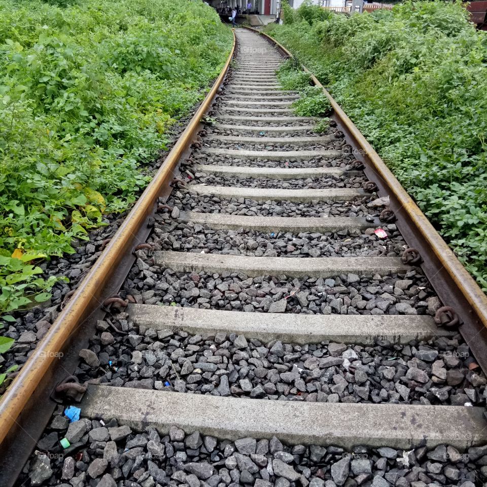 iron tracks panvel.  indian railway