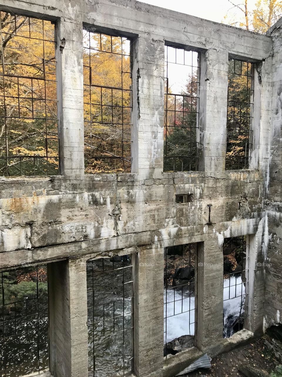 Inside the Carbide Willson Ruins on a lovely fall day.