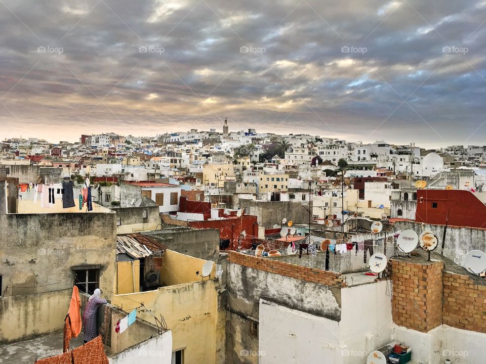 View on the medina of Tanger, Morroco.