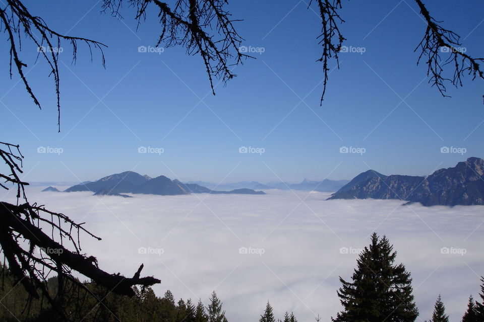 Nebel, Nebel in den Bergen, Fog, fog in the moutains, fly above the clouds