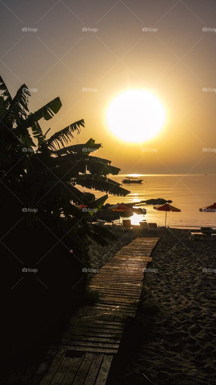 Landscape beauty. Sunrise of Rodos 
