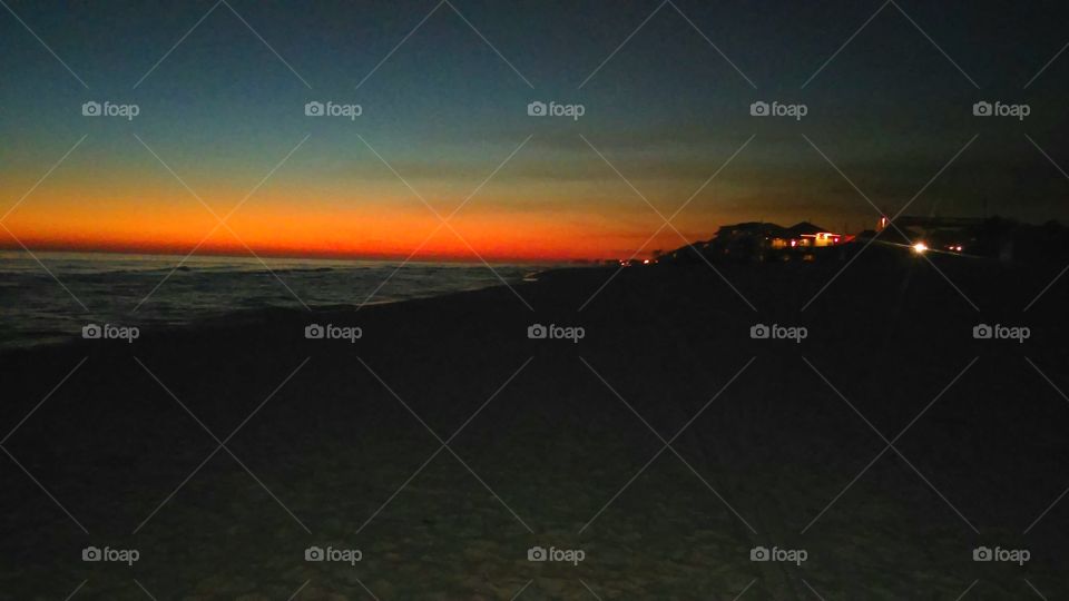 destin Florida sunset night beach