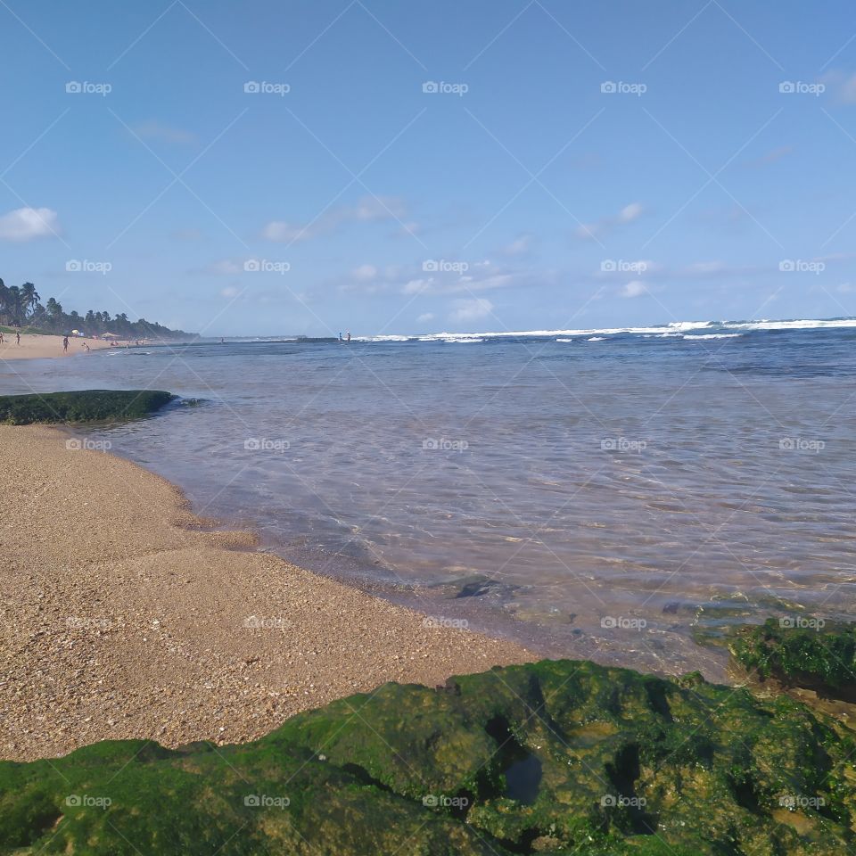 Natural pools on the beach of IPITANGA