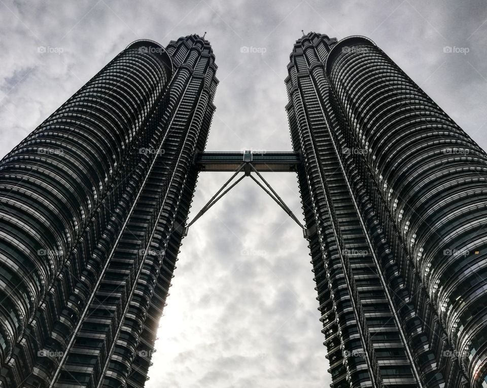 Symmetry of the KL towers of Kuala Lumpur in Malaysia