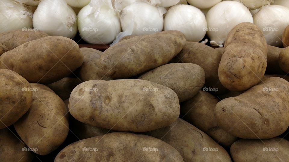 potatoes and onions