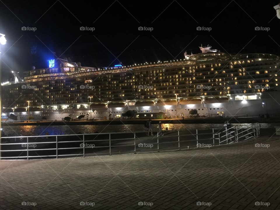 Cruise ship at night! 