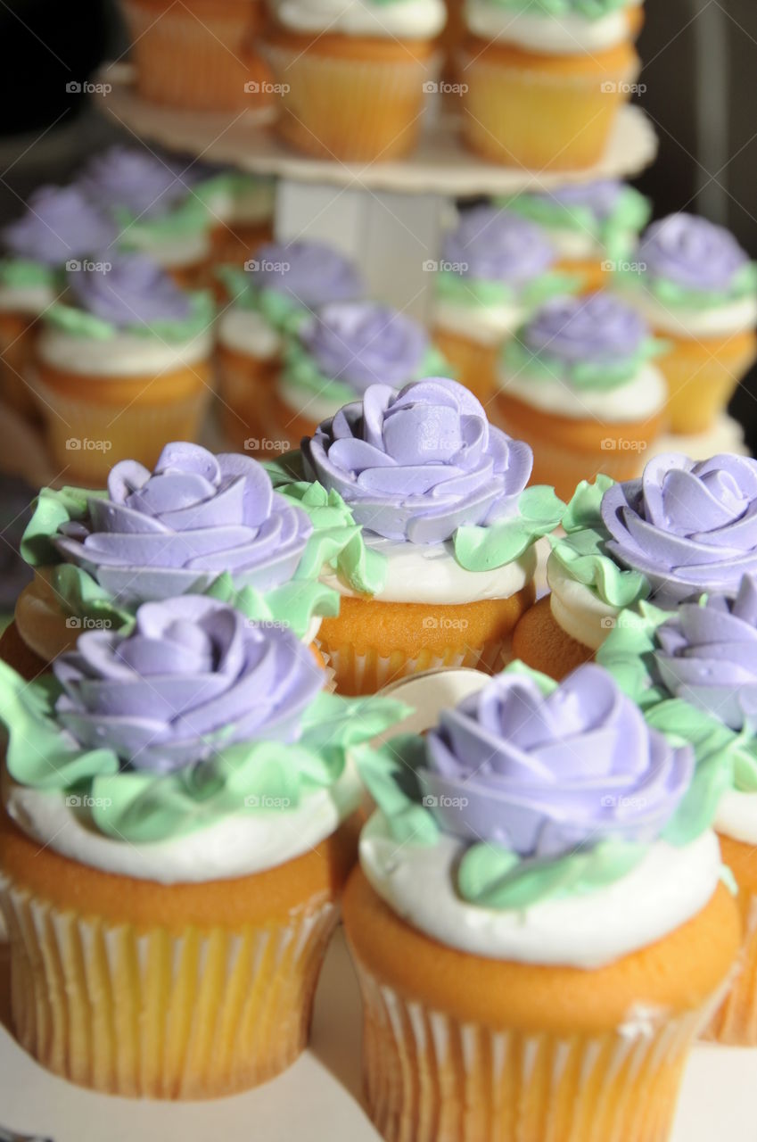 Cupcakes with Lavender  frosting