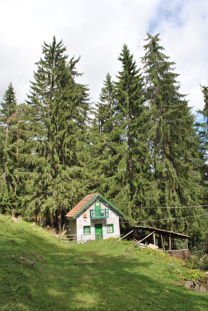 A house in the mountain