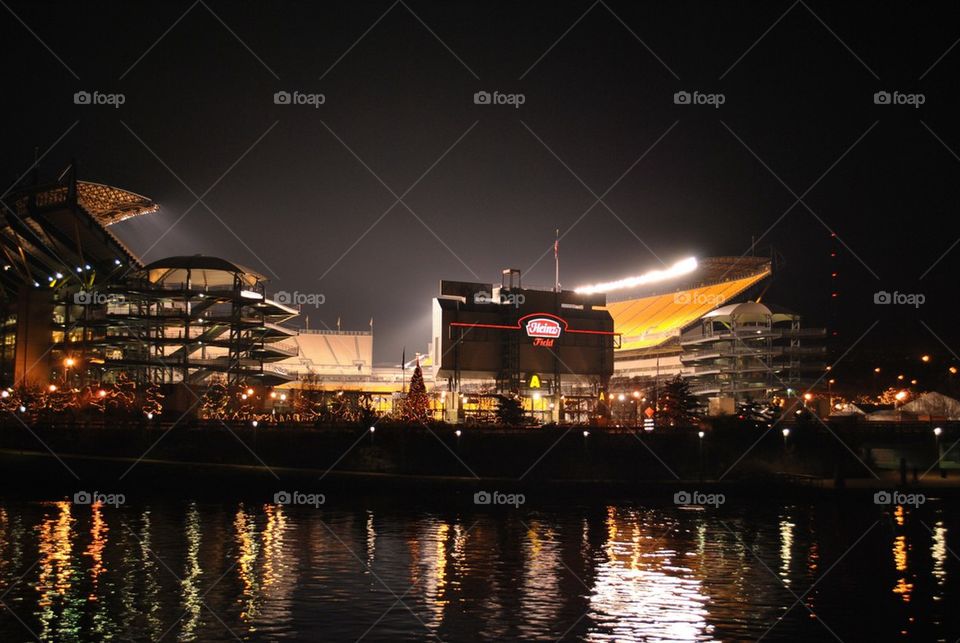 Heinz Field at night