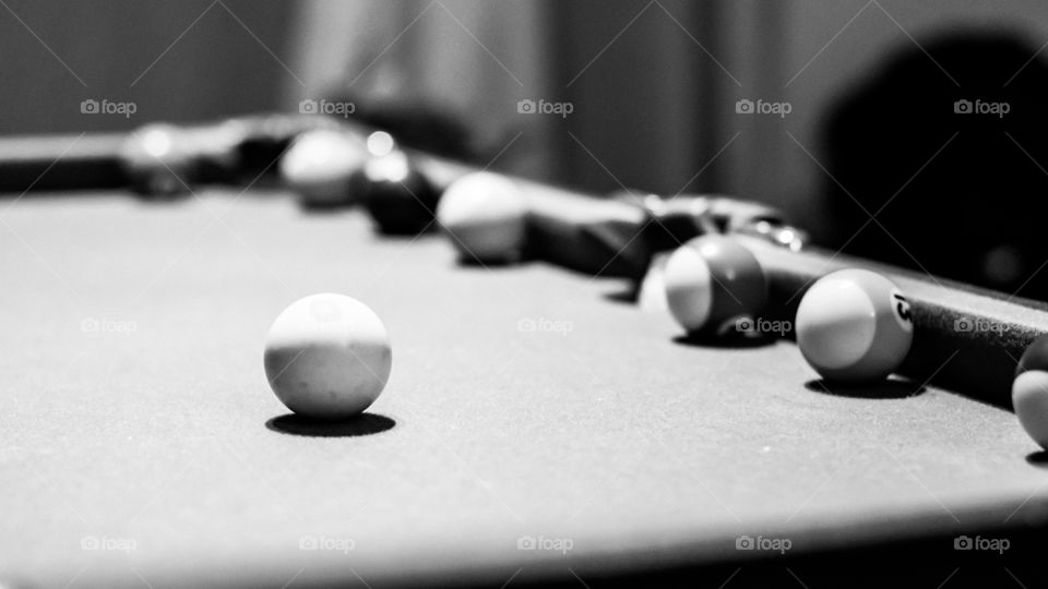 Black and white pool 