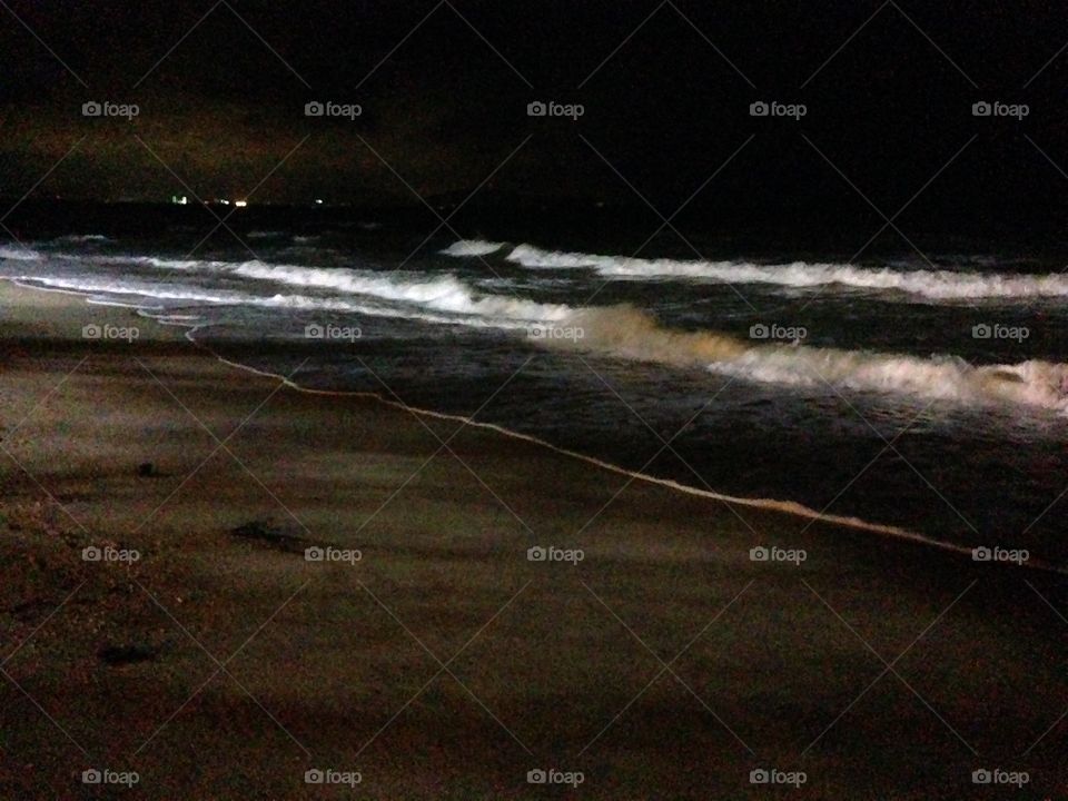 beach at night