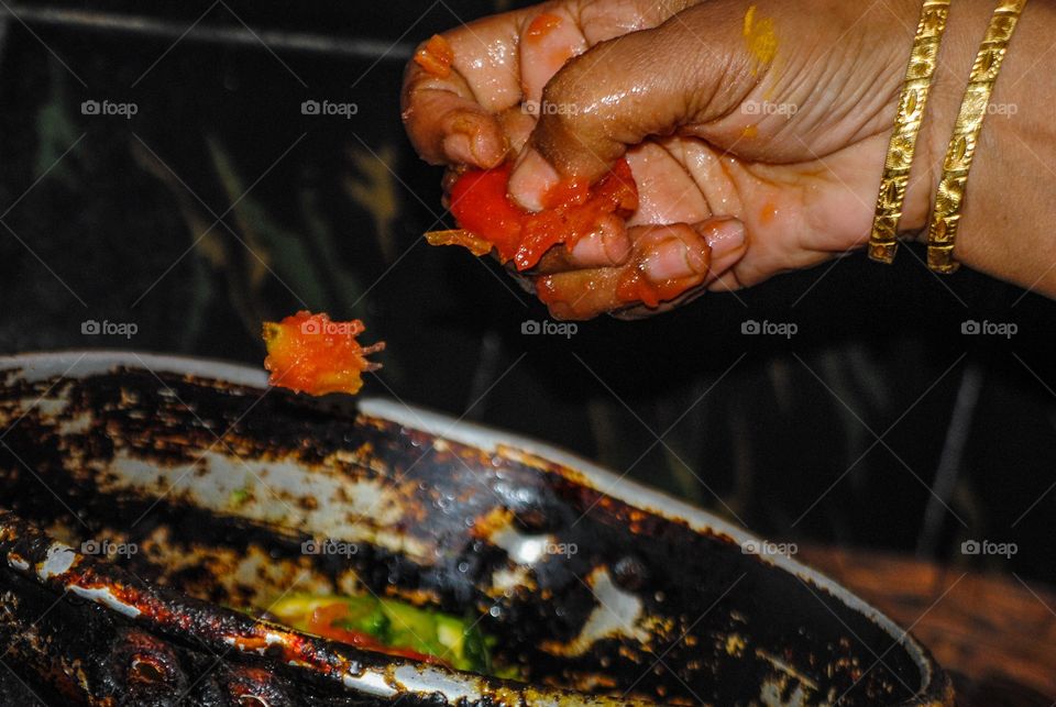 working hands for cook