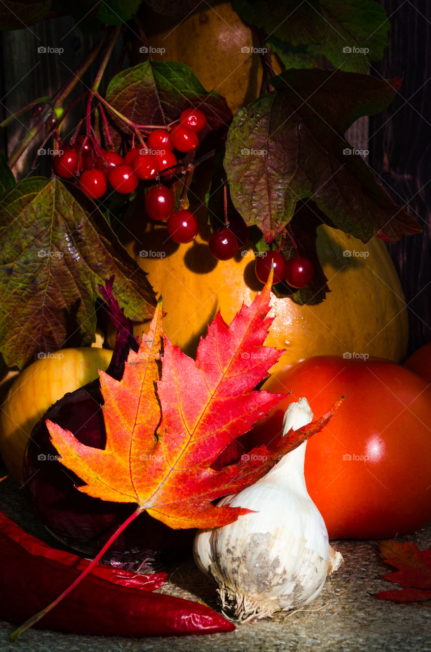 still life with vegetables