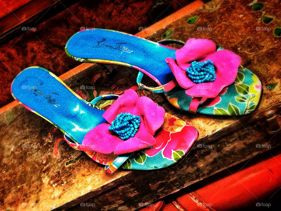 Colorful pair of womens shoes