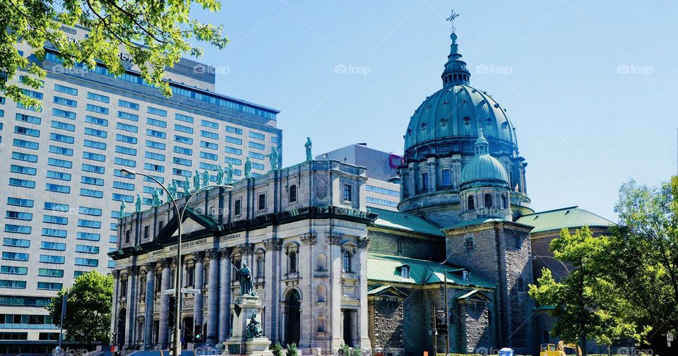 Beautiful domed cathedral,Renaissance,Baroque style architecture. 