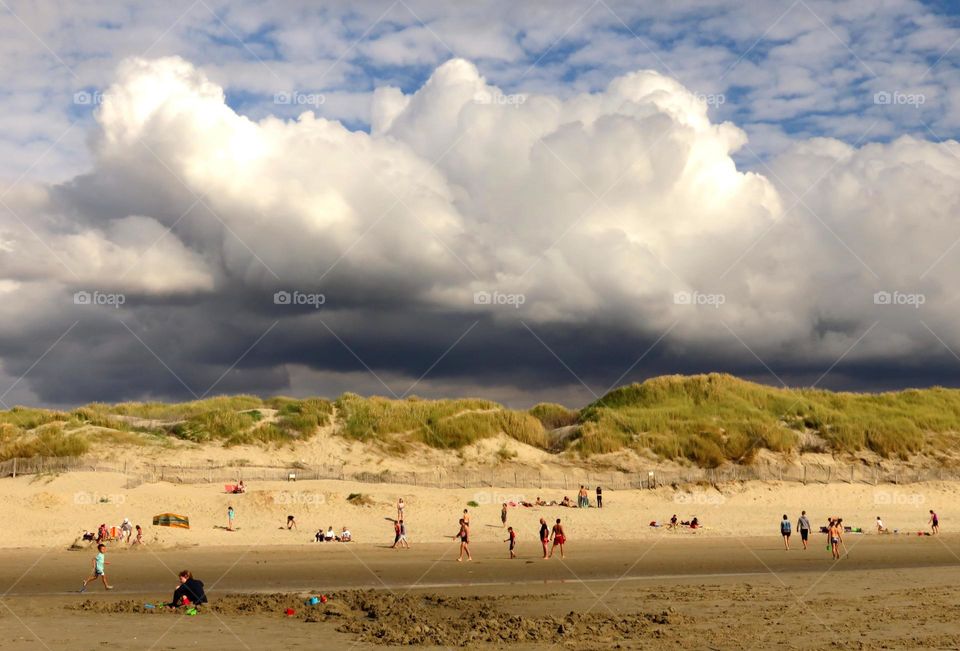 cloudy beach