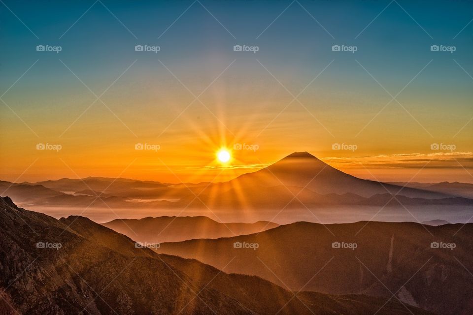 Sunrise in the mountain