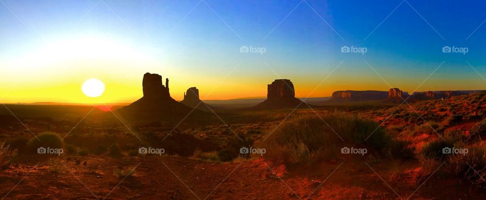 Monument valley during sunset