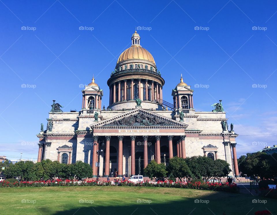 Saint Isaacs Cathedral in Saint Petersburg, Russia.
