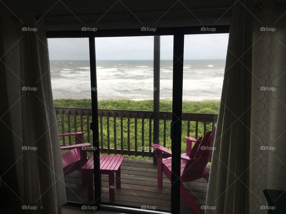 Gorgeous view of the waves from a beach house in the Outer Banks. 