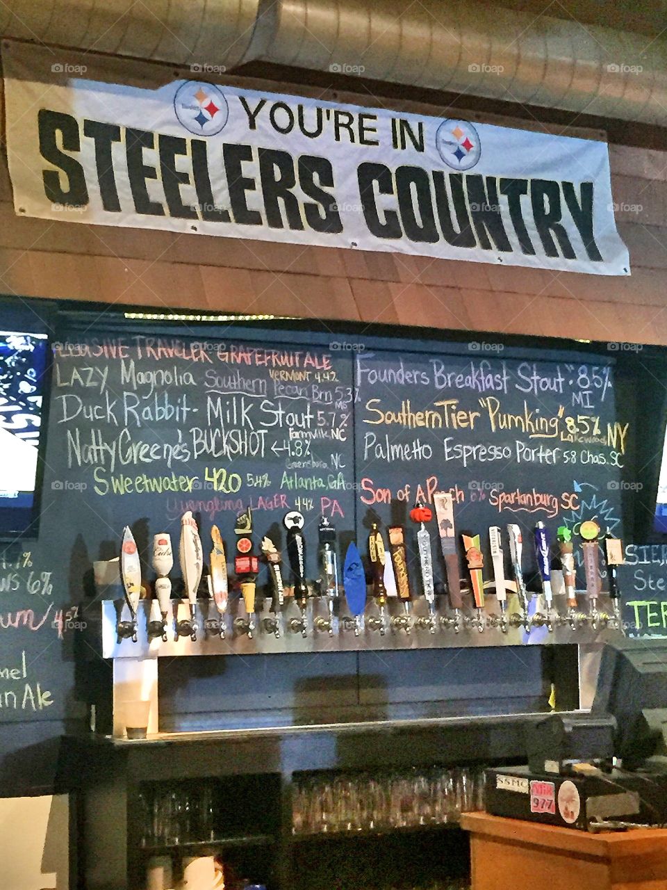 Even though you may be in South Carolina you're still in Steelers country! The Boathouse in Myrtle Beach South Carolina.