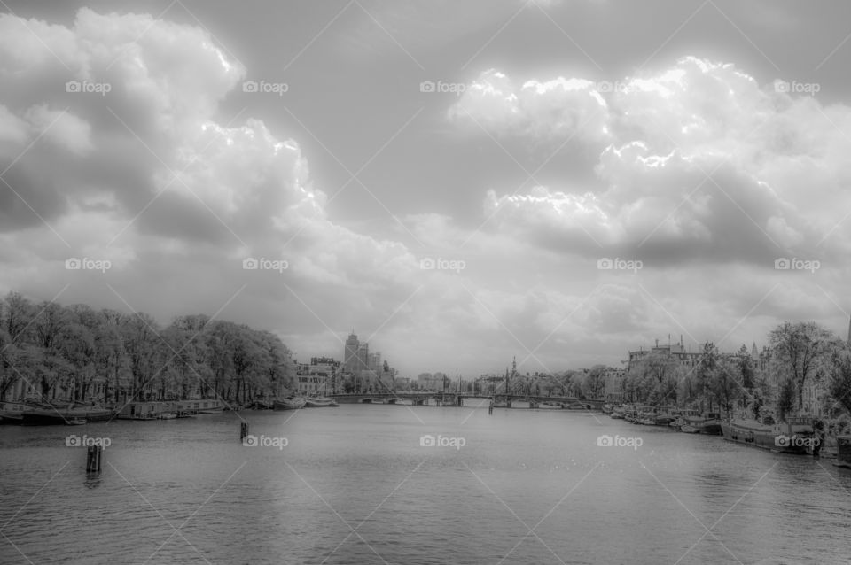 View On The Amstel Amsterdam The Netherlands